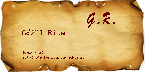 Gál Rita névjegykártya