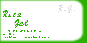 rita gal business card