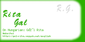 rita gal business card